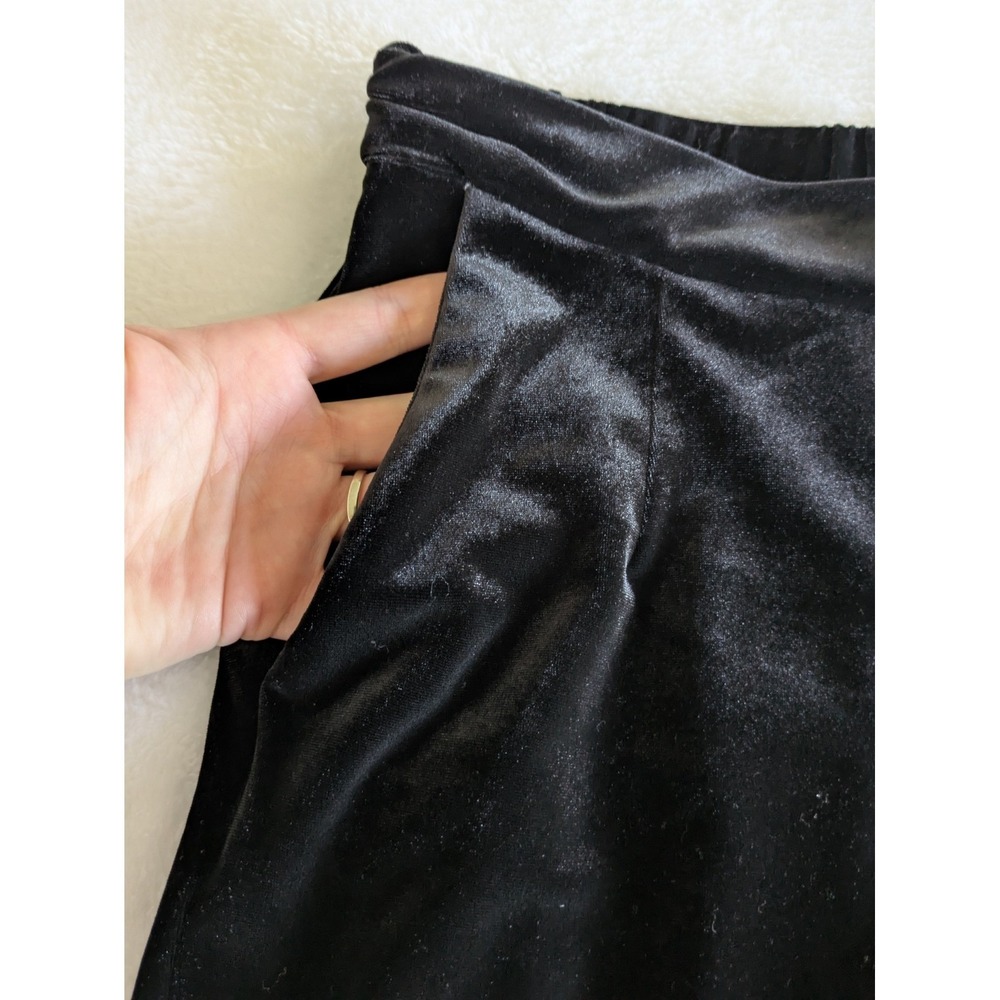 Draper James RSVP Velvet Pants Womens Small Black Straight Leg Stretch Holiday
